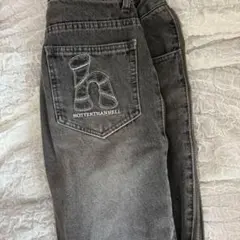 柄デニムパンツ