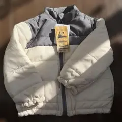 バースデイ バイカラー中綿ジャケット 100 アウター コート グレー/ホワイト