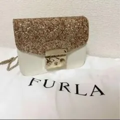 FURLA フルラ メトロポリス ゴールド グリッター
