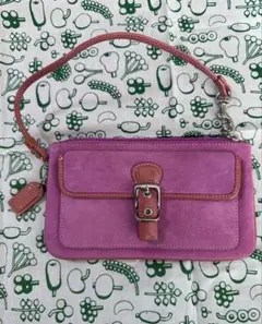 【未使用】COACH コーチ リストレット ソーホー スエード ピンク