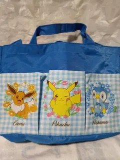 【ポケットモンスター】プラチナムザッカ ポケット付き収納バッグ（全２種）のブルー