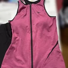 ピンク ブラック スポーツ用水着セット