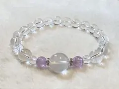 大粒 クリスタル×アメジスト クラウン ブレスレット | Mercari