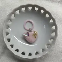 ハートチャーム ピンク ハンドメイド めじるしチャーム アンブレラマーカー