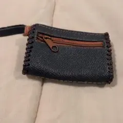 ダークブルー コインケース 合成皮革