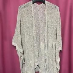 透かし編みベージュカーディガン Fサイズのサムネイル