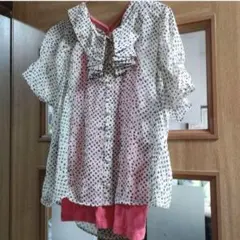 ☆水玉模様リボン付きブラウス