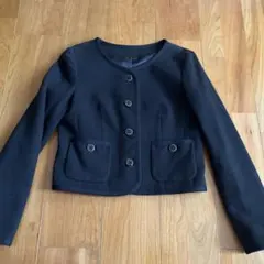 UNIQLOブラック ノーカラージャケット S