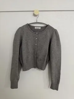 【hana様】TINA:JOJUN ショート丈 ハート釦カーディガン グレー