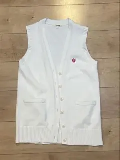 arCONOMI ホワイト L ノースリーブカーディガン