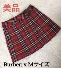 値下げ！美品バーバリーブルーレーベル＊ノバチェック柄＊プリーツスカート＊M