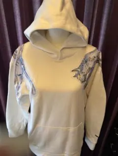 PUMA SORAYAMAホワイトプーマプリントフード付きパーカ ロボットプーマ