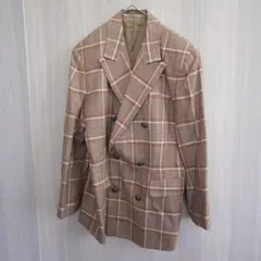 NICOLE CLUB ジャケット テーラードジャケット チェック 茶色 フリー