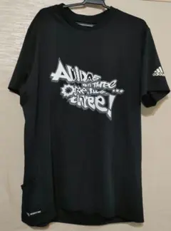 adidas グラフィックプリント Tシャツ 黒　サイズM