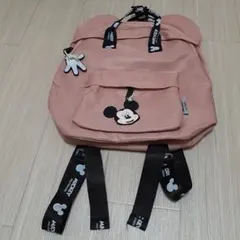 ミッキーマウス耳付きナップザック ピンク