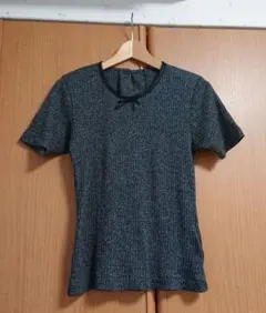 ☆I NGEBORG ☆インゲボルグ リボン付き半袖 Tシャツ カットソー美品