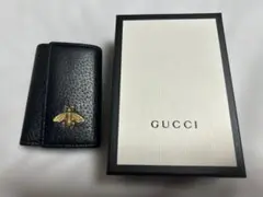 GUCCI グッチ アニマリエ ビー 6連 キーケース ブラック レザー - メルカリ
