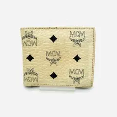 MCMエムシーエム ヴィセトス柄 二つ折り財布 レザー ヴィンテージ白系 折財布のサムネイル