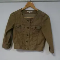 【ノーカラー】ヴィンテージデニムジャケット ブラウンJAYROのサムネイル