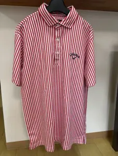 Callaway ポロシャツ レッド ホワイト ストライプ Lのサムネイル
