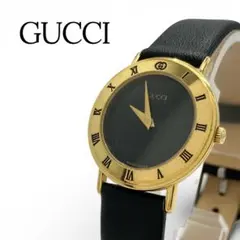 稼働 GUCCI グッチ レディース腕時計 ブラック文字盤 バングル 箱付 