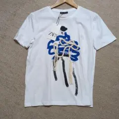 ☆新品☆ ZARA グラフィックプリント Tシャツ ホワイトのサムネイル