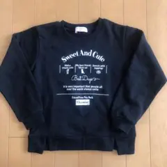 薄手トレーナー黒120