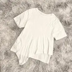 未使用級『RAW FUDGE』半袖カットソー　Tシャツ　ブラウス　綿100％　白