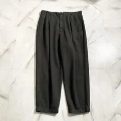 A18024 美品 JSホームステッド インバーテッドタックトラウザーズ 緑系L