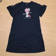 mezzo piano Junior 半袖 Tシャツワンピース L ブラック