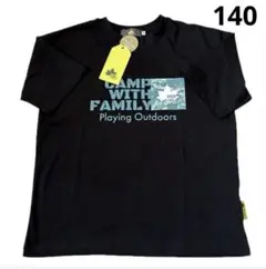 新品 未使用 ロゴスパーク 半袖 Tシャツ ブラック 黒 140