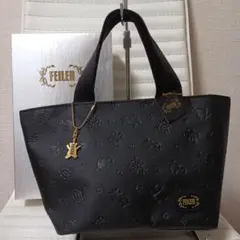 ✨️未使用級 FEILER ハンドバッグ ハイジ エンボス チャーム 総柄 黒 2025年最新】フェイラー ハイジ トート ブラックの人気アイテム