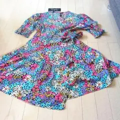 新品未使用！influenc かわいい花柄巻ワンピース