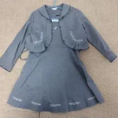 更にお値下げ！pom ponette フリル付きセット 130cm グレー