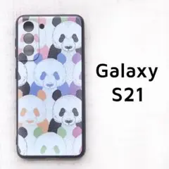 Galaxy S21 5G カラフル パンダ カバー