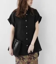 JOURNAL STANDARD relume＊リネン ブラウス＊黒 ブラック