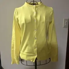 ランズエンド　春色イエローカーディガン