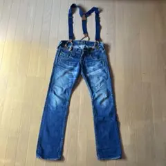 SLY サスペンダー付きデニムパンツ