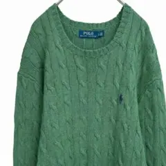 Polo Ralph Lauren ケーブルニット セーター グリーン