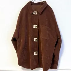 kutir クティール コーデュロイシャツ ブラウン 長袖 秋冬 古着