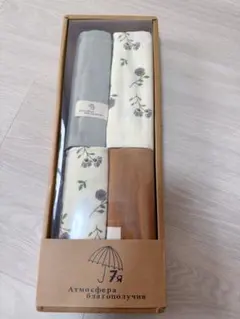 花柄タオルセット 4枚 コットン100%