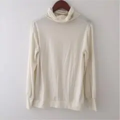 マタニティ　タートルネック　カットソー　アイボリー