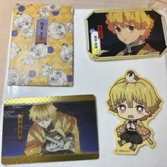 我妻善逸 ステッカー・カード 4点セット