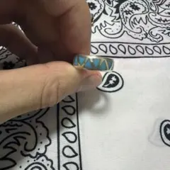 サンタフェにて購入。ズニ族インディアンジュエリー(マルチストーン
