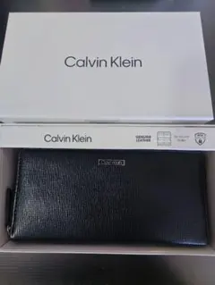 Calvin Klein 本革 長財布 黒