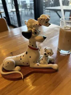 美品】犬 ダルメシアン 陶器 置物 インテリア 工芸品 美術品 A3025
