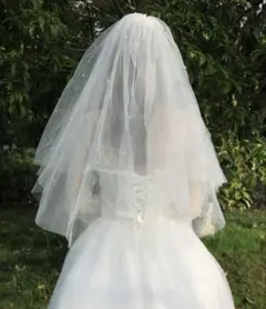 パール付きウェディングベール