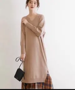 【新品】ロペピクニック サイドスリットニットワンピース