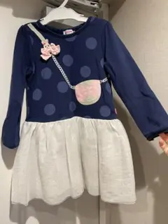 mikihouseドット柄ワンピース 110