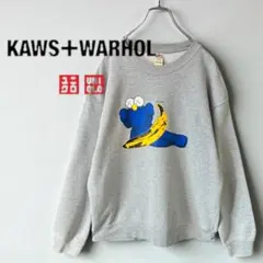 希少コラボ★UNIQLO KAWS×ウォーホル スウェット L